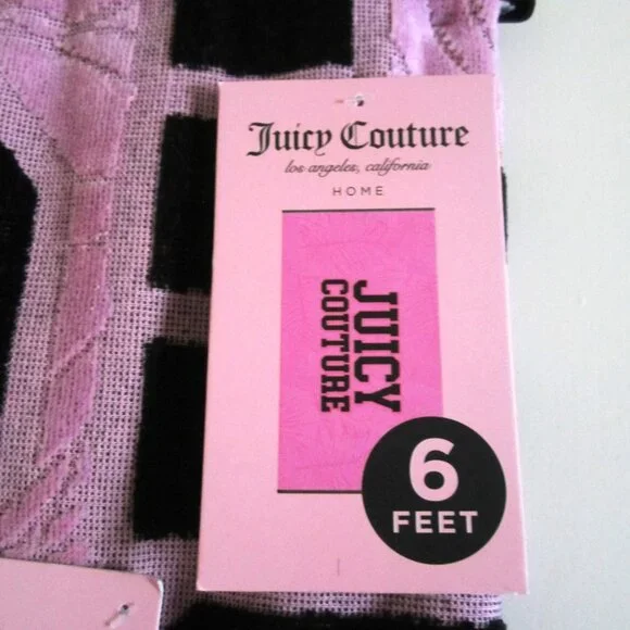 Juicy Couture Lavender Purple Jacquard Beach Towel 6 Ft - Picture 4 of 5
